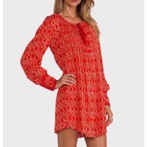 Free People boho long sleeve tunic dress